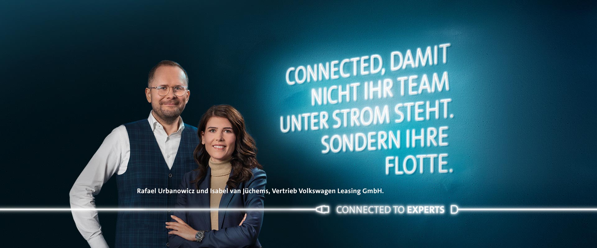 Rafael Urbanowicz und Isabel van Jüchems, Vertrieb Volkswagen Leasing GmbH.